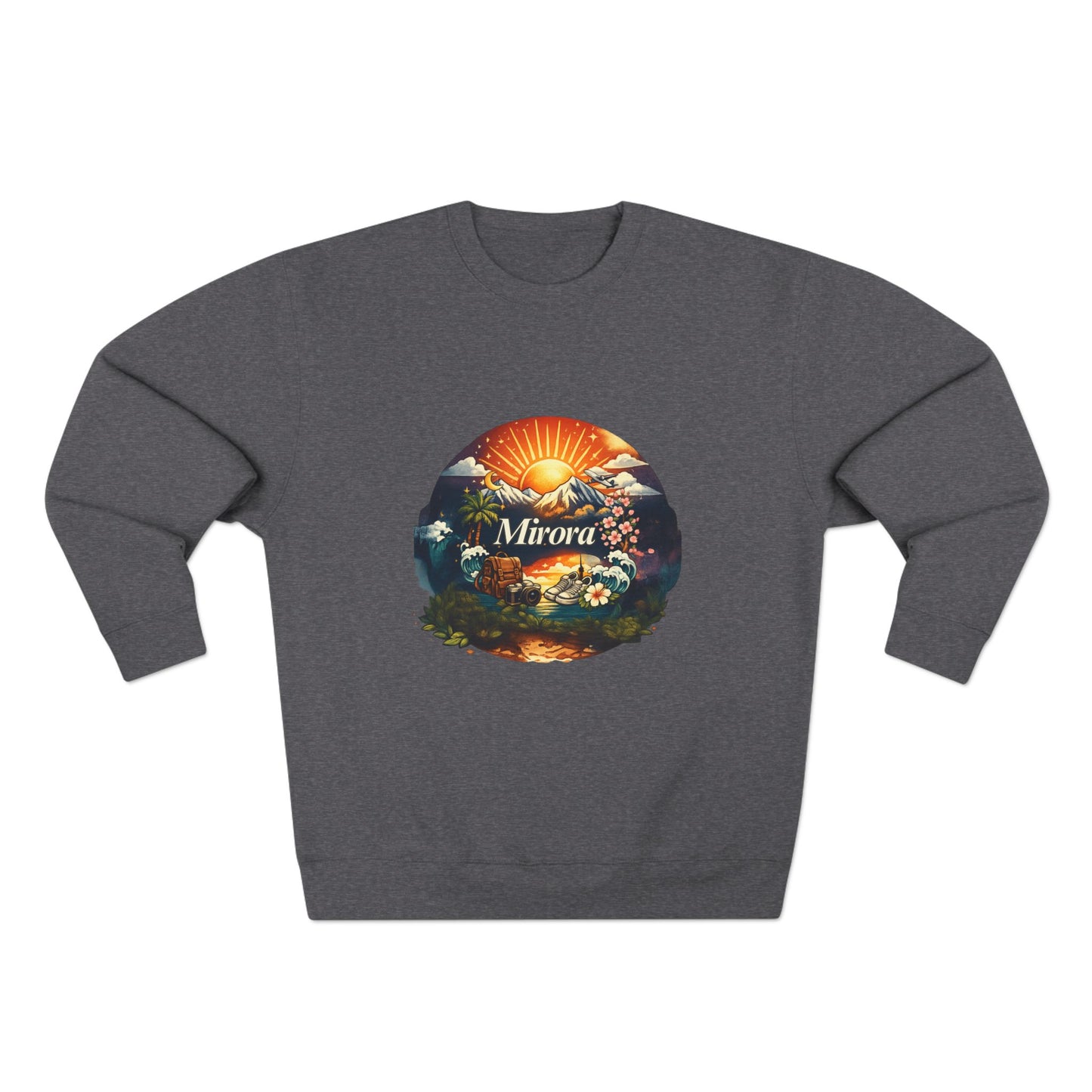 Sunrise Landscape Crewneck Sweatshirt — 'Aurora' Nature Graphic