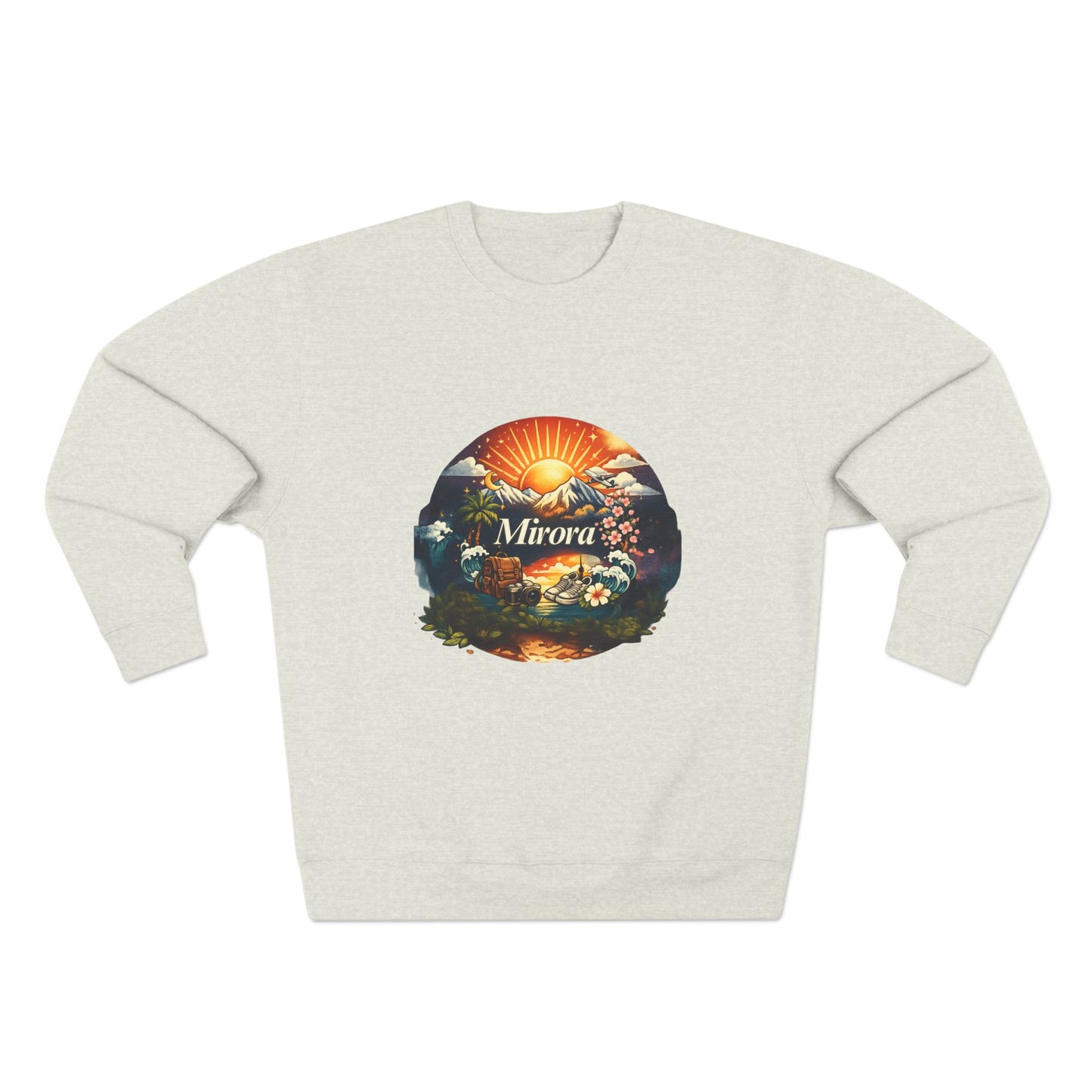Sunrise Landscape Crewneck Sweatshirt — 'Aurora' Nature Graphic