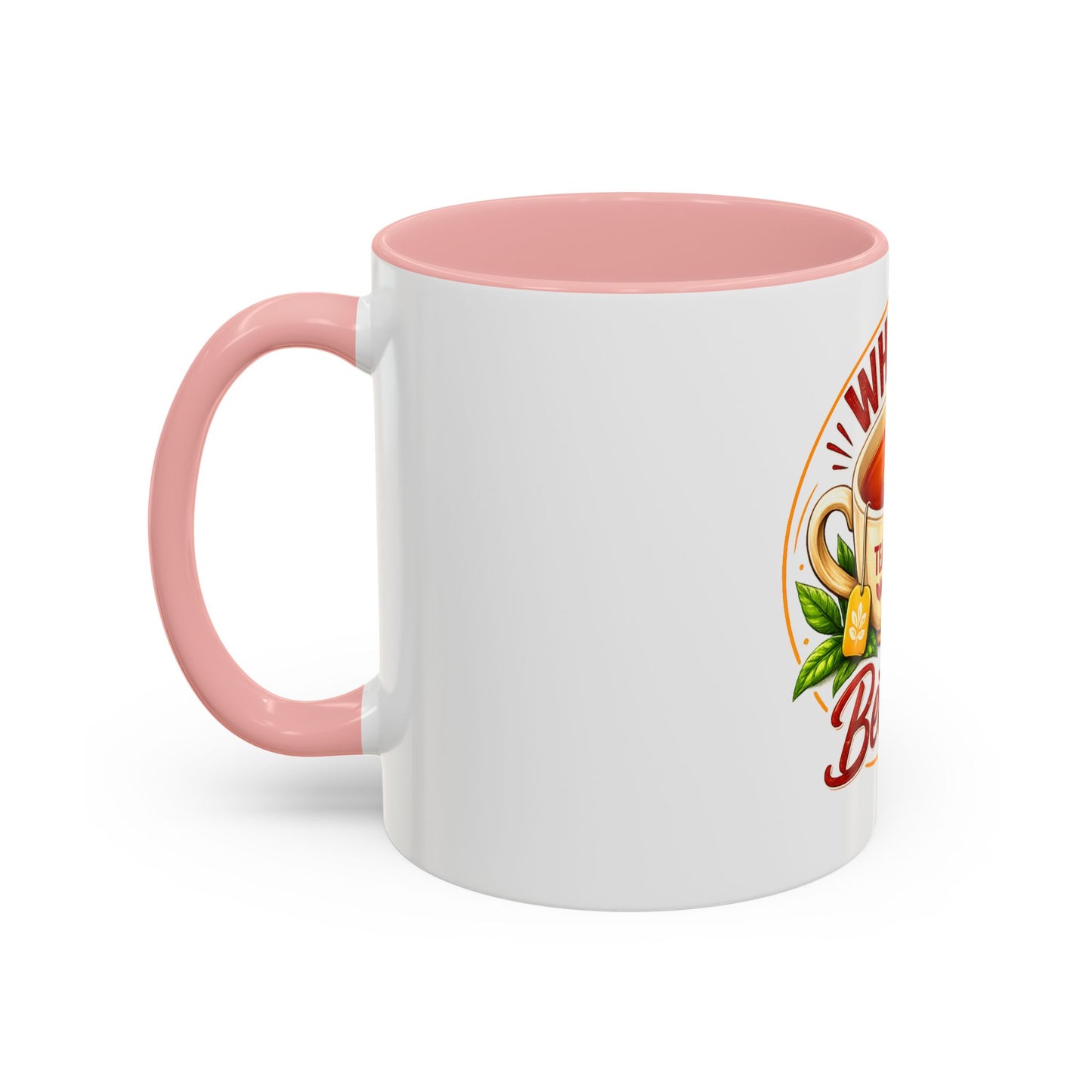 Accent Coffee Mug — "What Is Better?" Tea vs Coffee Split Design
