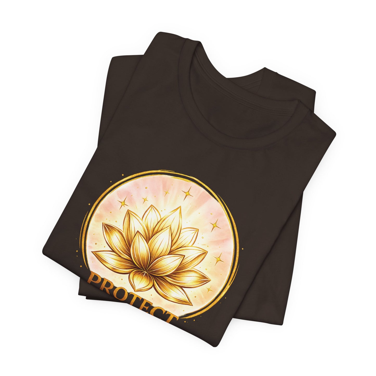 Protect Your Peace Lotus Tee — Spiritual Yoga Shirt for Mindfulness & Self-Care