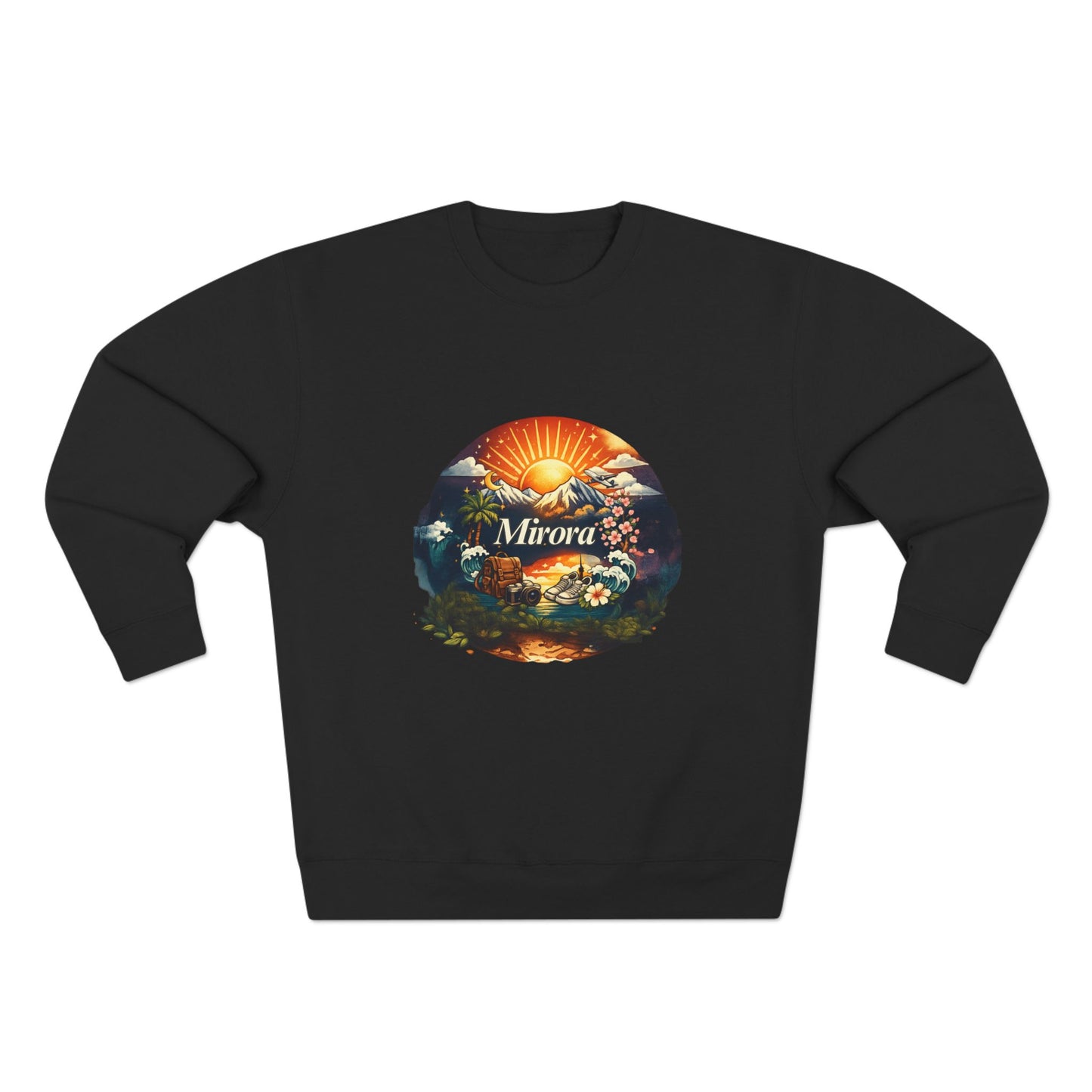 Sunrise Landscape Crewneck Sweatshirt — 'Aurora' Nature Graphic