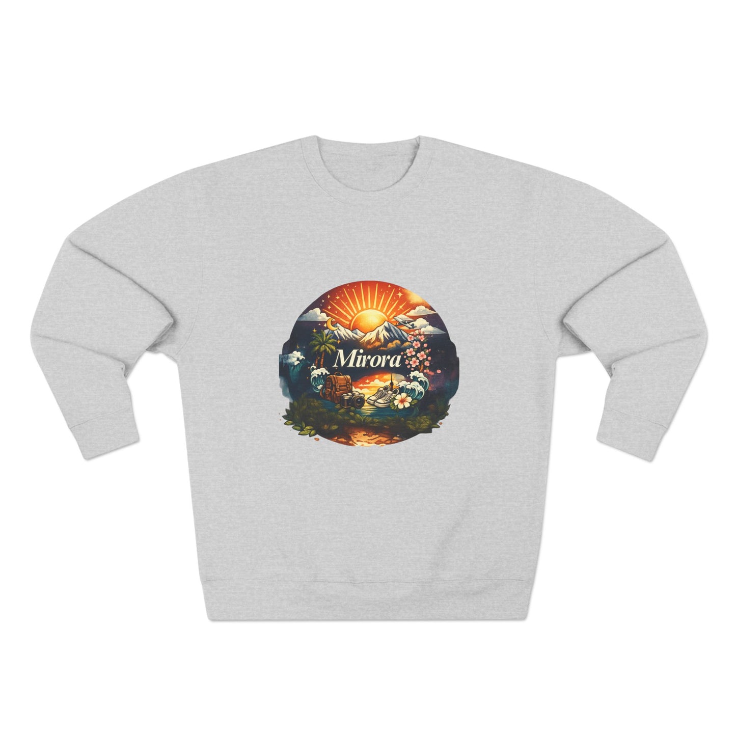 Sunrise Landscape Crewneck Sweatshirt — 'Aurora' Nature Graphic