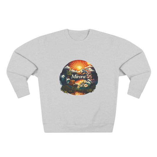 Sunrise Landscape Crewneck Sweatshirt — 'Aurora' Nature Graphic