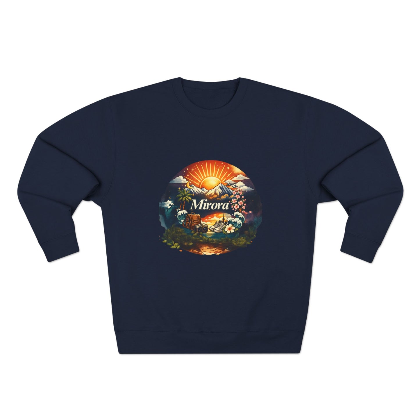 Sunrise Landscape Crewneck Sweatshirt — 'Aurora' Nature Graphic