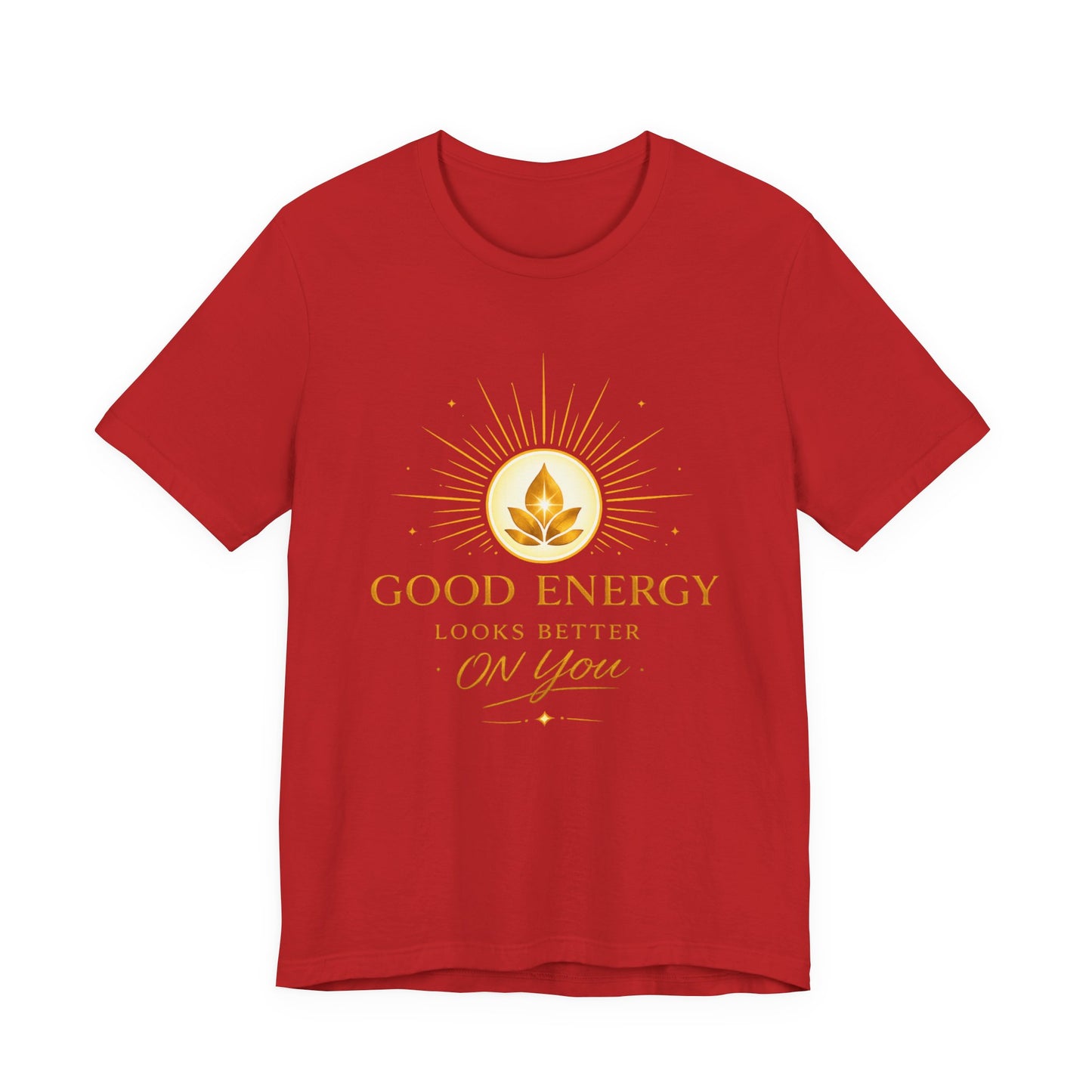Good Energy Tee — "Good Energy Looks Better On You" Spiritual Yoga T-Shirt